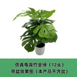 跨境仿真绿植龟背竹盆景家居落地摆件婚庆装饰假树园林造景假花