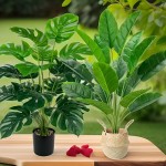 厂家直发仿真龟背叶芭蕉叶绿植造景落地盆栽家居装饰北欧风植物