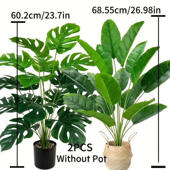 厂家直发仿真龟背叶芭蕉叶绿植造景落地盆栽家居装饰北欧风植物