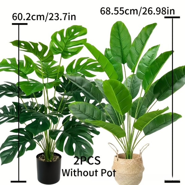 厂家直发仿真龟背叶芭蕉叶绿植造景落地盆栽家居装饰北欧风植物