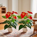 代发仿真花红掌仿真假花绿植花艺手感火鹤家居装饰年宵花造景高级