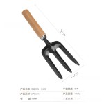 新品发黑木柄园艺工具五件套庭院种花松土铲耙不锈钢材质组合套装