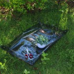 现货皮革园艺垫换土垫防水盆栽移植地垫泥土托盘花园园艺工作垫子