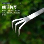 不锈钢加厚松土三抓耙园艺专用工具花盆耙土除草翻地盆景种花工具