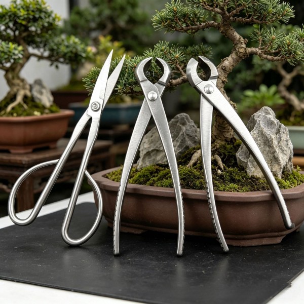 全钢8寸盆景专用套装园林钳剪树枝绿植叶芽剪球节钳斜口钳 砂光款