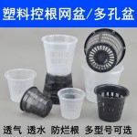 批发透明蝴蝶兰花盆石斛多肉育苗透气黑色定植篮生根塑料控根网盆