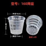 批发透明蝴蝶兰花盆石斛多肉育苗透气黑色定植篮生根塑料控根网盆