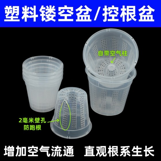 镂空透气塑料兰花盆蝴蝶兰网孔青山控根盆自带空气柱定植篮防跑根