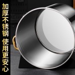 特厚不锈钢桶汤桶商用加厚带盖电磁炉卤锅熬汤家用圆水桶米桶油桶