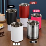 希益嘉不锈钢旋转筷子筒厨房分隔筷笼家用餐具刀具架多功能收纳盒