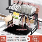 跨境专供厨房水槽架 厨房三角置物架 免打孔多功能碗碟筷子收纳架