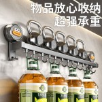 耐佰邦吸盘厨房挂钩多功能置物架免打孔挂杆锅盖勺铲刀架收纳架
