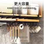 厨房免打孔置物架橱柜纸巾下挂架双层砧板架不锈钢锅盖架吊柜收纳