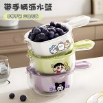 带手柄沥水篮洗水果迷你沥水碗双层家用厨房多功能客厅小果盘菜篮