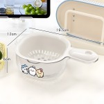 带手柄沥水篮洗水果迷你沥水碗双层家用厨房多功能客厅小果盘菜篮