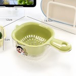 带手柄沥水篮洗水果迷你沥水碗双层家用厨房多功能客厅小果盘菜篮