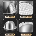 304不锈钢洗米盆斜底盆家用厨房浸泡沥水篮淘米盆水果洗菜盆漏盆