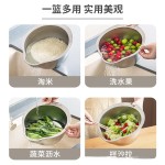 包邮304不锈钢盆沥水篮淘米盆滤水盆刨丝器米筛家用厨房洗菜漏盆