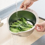 包邮304不锈钢盆沥水篮淘米盆滤水盆刨丝器米筛家用厨房洗菜漏盆