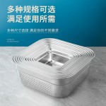 304不锈钢漏盆正方形沥水盆 商用洗菜盆沥水筐滤水篮漏盘冲孔方盆