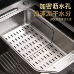 水槽可伸缩沥水篮不锈钢伸缩厨房置物架水池洗菜家用碟碗收纳
