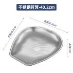 睿耐尔不锈钢簸箕加厚加宽洗米菜沥水篮密孔控水斜口不变形多功能
