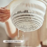 日本KM.6271双层水果篮子沥水篮塑料洗菜筐果蔬篮淘米篮厨房置物