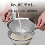 不锈钢厨房双耳淘米神器加厚漏盆沥水篮防漏面粉筛大号过滤网筛子