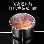 304不锈钢保鲜盒带盖密封冰箱收纳盒饭盒圆形微波炉加跨境出口
