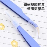 尖头手账镊子批发 不锈钢彩色1厘DIY弯头夹子手工工具 咕卡镊子