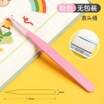 尖头手账镊子批发 不锈钢彩色1厘DIY弯头夹子手工工具 咕卡镊子