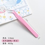 1.5厚不锈钢镊子马卡龙色夹手帐镊子不锈钢夹子弯头镊直头镊弯头