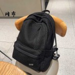 韩版ins男女新款双肩包尼龙简约休闲背包轻便大容量多口袋包包潮