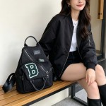新款女士背包时尚网面个性拼接双肩背包大容量小众设计手提包百搭