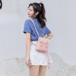 女士双肩包2015新款撞色双搭扣小背包礼品小包Women's bag包