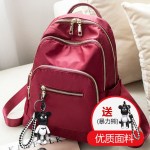 牛津布双肩包女2026新款潮女士韩版时尚百搭小包包帆布旅行背包女
