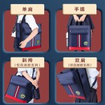 小学生手提袋拎书袋儿童补习袋男孩帆布双肩背包初中生大容量书包
