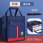 小学生手提袋拎书袋儿童补习袋男孩帆布双肩背包初中生大容量书包