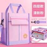 小学生手提袋拎书袋儿童补习袋男孩帆布双肩背包初中生大容量书包