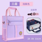 小学生手提袋拎书袋儿童补习袋男孩帆布双肩背包初中生大容量书包