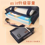 韩具HJ-888-A4手提补习袋科目分类收纳袋复古网纱书袋加厚文件袋