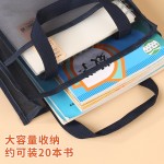韩具HJ-888-A4手提补习袋科目分类收纳袋复古网纱书袋加厚文件袋