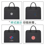 双层拉链手提文件袋办公商务会议公文包大容量文件包资料袋印logo