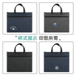 大容量防水手提文件袋拉链会议袋双层资料袋收纳袋文件包印logo