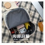 书包韩版简约大容量原宿背包初中生大学生高中双肩包男高中生纯色
