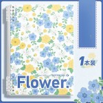 b5活页本花朵笔记本本子初高中生专用不硌手线圈本可拆扣环ins