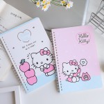 正版三丽鸥凯蒂猫粉蓝系列侧翻软线圈本A5横线记事本学生日记本子