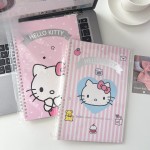 正版三丽鸥凯蒂猫粉蓝系列侧翻软线圈本A5横线记事本学生日记本子