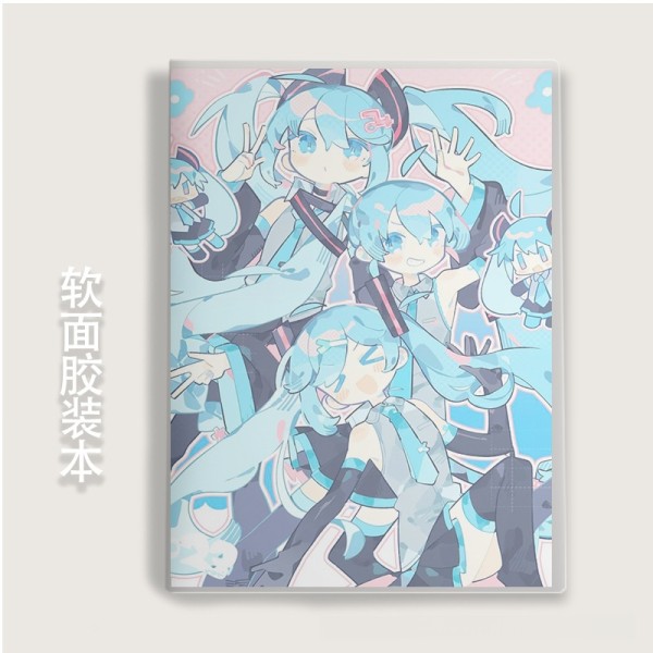 初音未来软面a5b5a4记事本硬壳线圈笔记本作业本横线英语本二次元