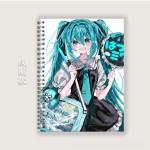 初音未来软面a5b5a4记事本硬壳线圈笔记本作业本横线英语本二次元